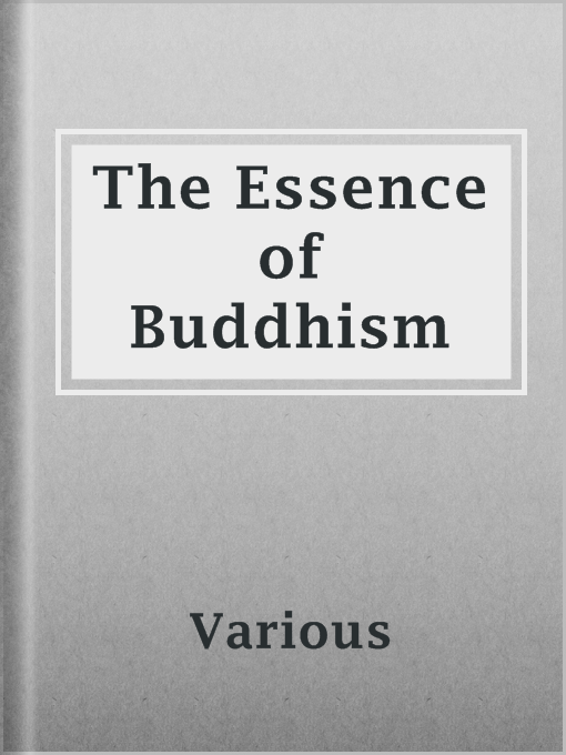 Cover of The Essence of Buddhism